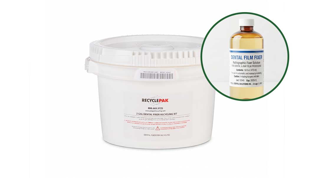 2 Gallon Dental Fixer Recycling Pail (1 gal of dental fixer solution from developing dental x-ray film ,Maximum 1 lb. elemental mercury inside container)