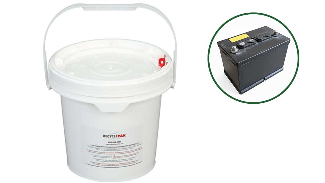 2 Gallon Lead Acid Battery Pail Recycling Kit (holds 35 lbs.) image 0