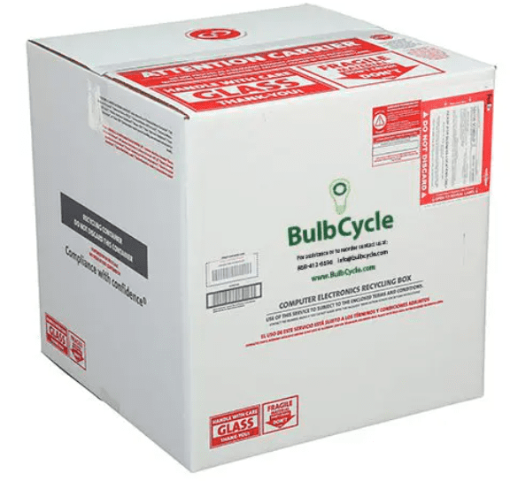 SMALL ELECTRONICS RECYCLING BOX - Holds 20 lbs. computers, peripherals, monitors, TVs, home electronics, office electronics, printers, toner cartridges, cell phones, personal electronics. image 0
