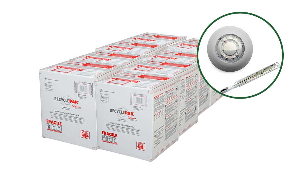 Large U-Tube (U-Bend), HID / metal halide Lamp Recycling Box 8-Pack (holds 368 T12 / 648 T8 u-tubes and 480 400W HIDs / metal halide)