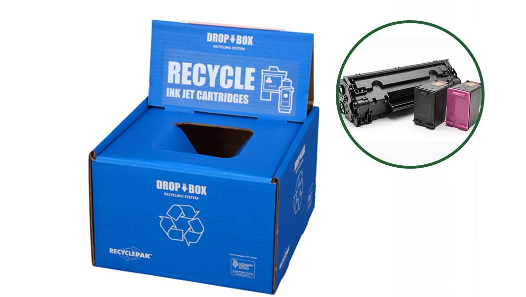 SMALL INKJET Printer Cartridge DROP BOX - Holds 20-45 or 10lbs. of small ink jet Printer cartridges