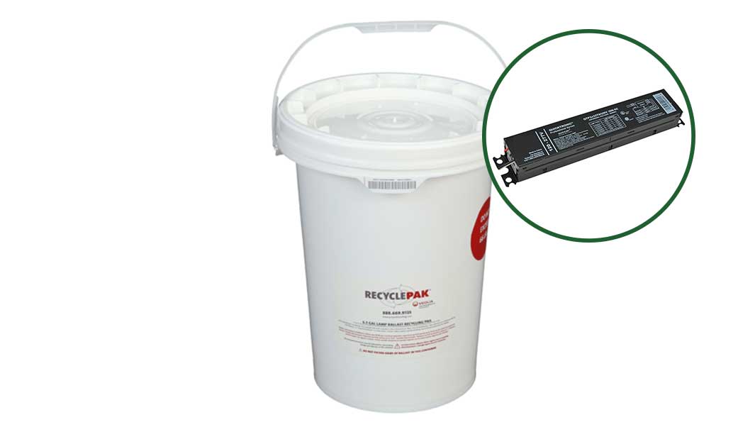6.5 Gallon Lamp Ballast Recycling Pail (Holds 66 lbs. of intact and non-leaking TSCA-exempt PCB and non PCB magnetic and electronic lamp ballasts image 0
