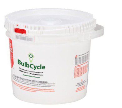 5 Gallon Mixed LED Lamp Recycling Pail - 55 lbs. or 45-90 small to medium LEDs Bulbs image 1
