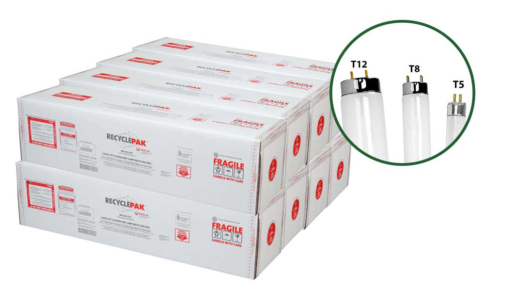 4ft Fluorescent Lamp Recycling Box LARGE 10-PACK (Holds 680 T12 or 1,460 T8 lamps) image 0