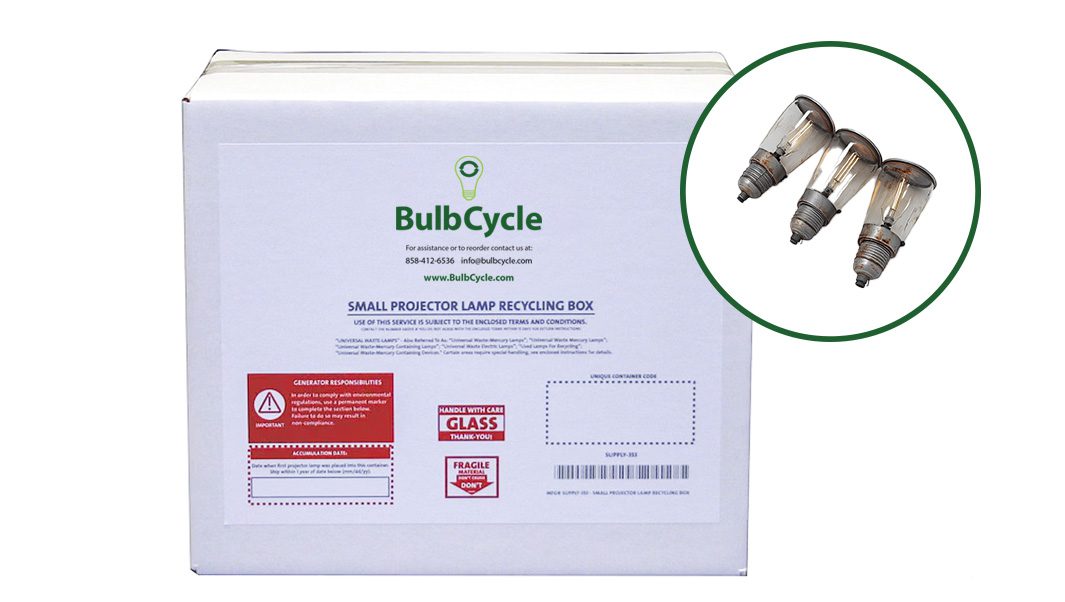 Small Projector Lamp Recycling Box - (Holds 9 lbs. of Bulbs) image 0