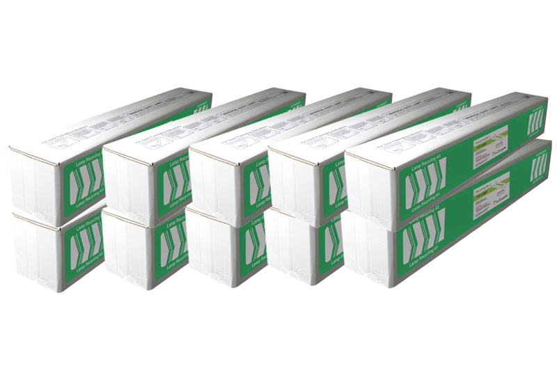 BulbCycle 10 pack 4 foot fluorescent lamp recycling kits
